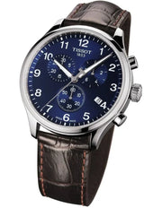  Shop Authentic Tissot Chrono XL Classic Blue Dial Brown Leather Strap Watch For Men - T116.617.16.047.00 - Luxxuri