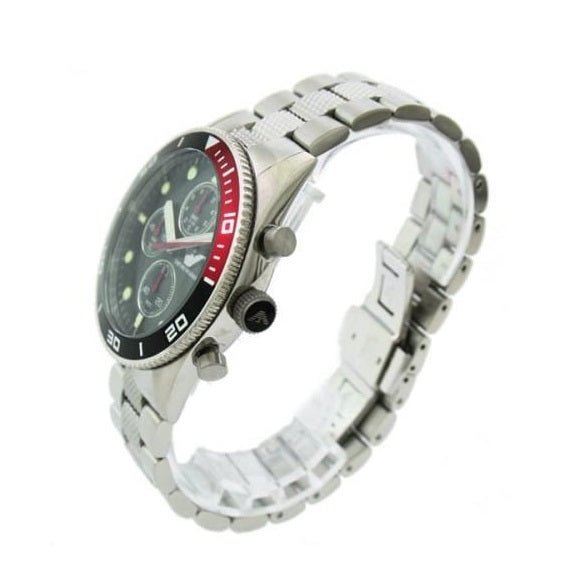  Shop Authentic Emporio Armani Chronograph Black Dial Silver Stainless Steel Watch For Men - AR5855 - Luxxuri