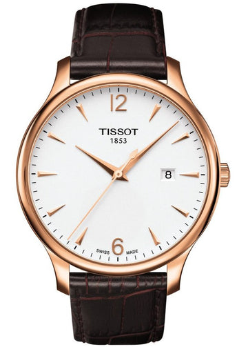  Shop Authentic Tissot T Classic Tradition White Dial Brown Leather Strap Watch For Men - T063.610.36.037.00 - Luxxuri