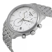  Shop Authentic Tissot T Classic Tradition Chronograph White Dial Silver Steel Strap Watch For Men - T063.617.11.037.00 - Luxxuri