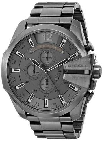  Shop Authentic Diesel Mega Chief Chronograph Grey Dial Gunmetal Men's Watch - DZ4282 - Luxxuri