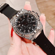  Shop Authentic Guess Baguette Crystals Black Dial Black Silicone Strap Watch For Men - GW0208G1 - Luxxuri