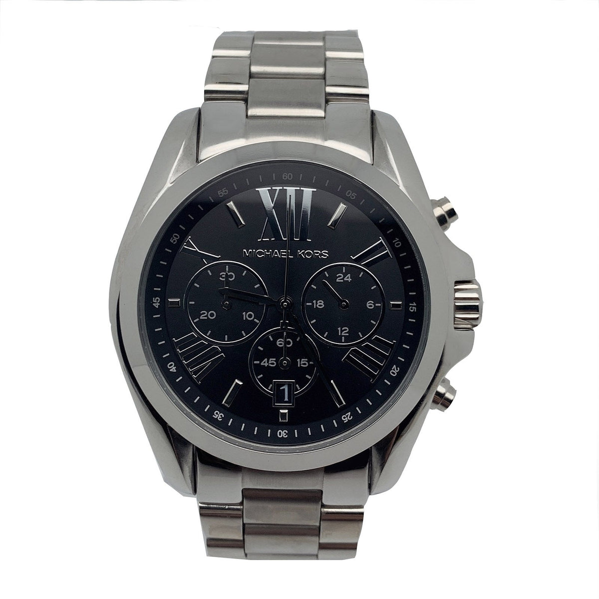  Shop Authentic Michael Kors Bradshaw Black Dial Silver Steel Strap Watch for Men - MK5705 - Luxxuri