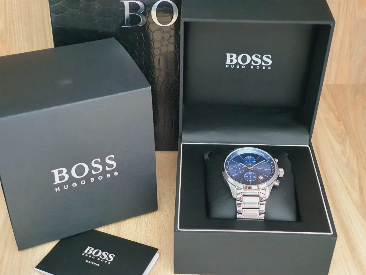  Shop Authentic Hugo Boss Hero Sport Blue Dial Silver Steel Strap Watch for Men - 1513755 - Luxxuri
