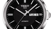 Tissot Automatics III Day Date Black Dial Black Leather Strap Watch For Men - T065.430.16.051.00