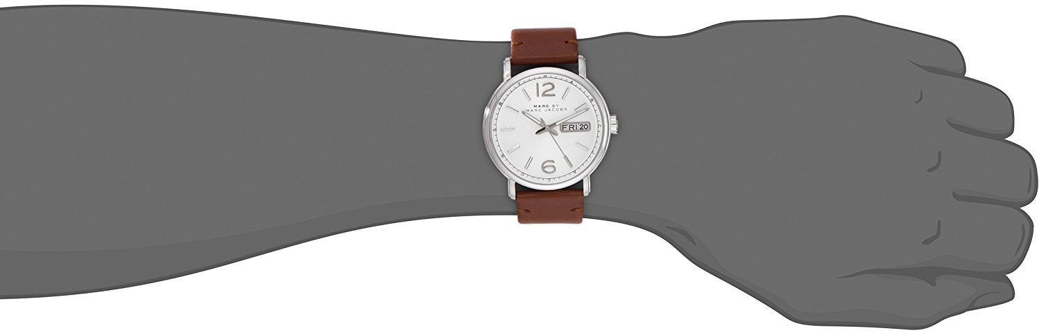  Shop Authentic Marc Jacobs Fergus White Dial Brown Leather Strap Watch for Men - MBM5080 - Luxxuri