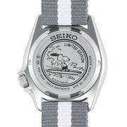  Shop Authentic Seiko 5 Sports x Peanuts Surfboard Snoopy Limited Edition White Dial Two Tone NATO Strap Watch For Men - SRPK25K1 - Luxxuri