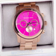  Shop Authentic Michael Kors Runway Pink Dial Rose Gold Steel Strap Watch for Women - MK5931 - Luxxuri