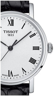  Shop Authentic Tissot Everytime Small White Dial Black Leather Strap Watch For Women - T109.210.16.033.00 - Luxxuri