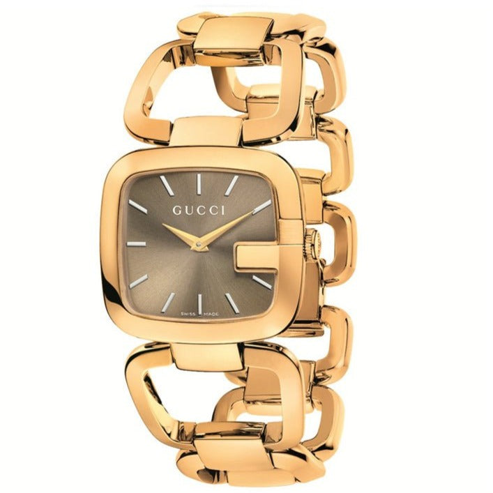  Shop Authentic Gucci G Gucci Sunbrushed Brown Dial Rose Gold Steel Strap Watch For Women - YA125511 - Luxxuri