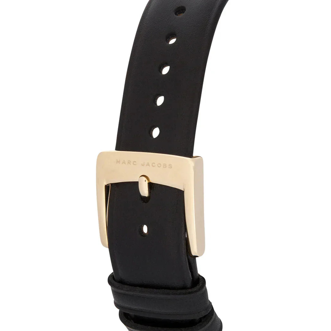  Shop Authentic Marc Jacobs Vic Black Dial Black Leather Strap Watch for Women - MJ1522 - Luxxuri