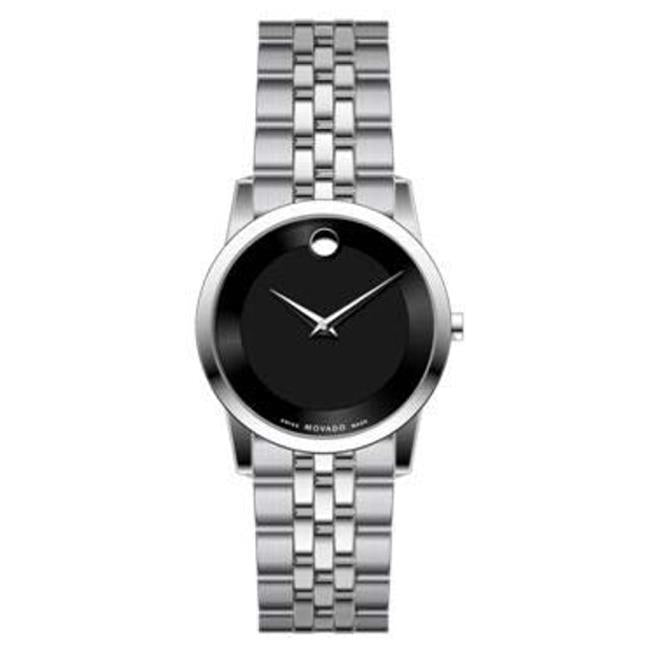  Shop Authentic Movado Museum Classic Black Dial Silver Steel Strap Watch For Women - 0606505 - Luxxuri