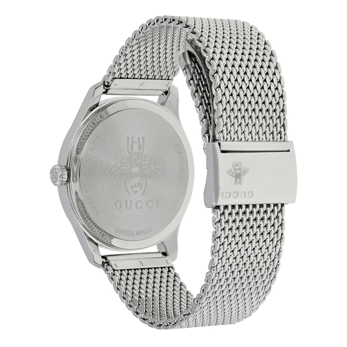  Shop Authentic Gucci G-Timeless Motifs Moon Phase Blue Dial Silver Mesh Bracelet Watch For Men - YA126328 - Luxxuri