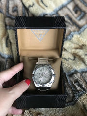  Shop Authentic Guess Analog Quartz Silver Dial Silver Steel Strap Watch For Men - U0377G1 - Luxxuri