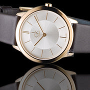  Shop Authentic Calvin Klein Minimal White Dial Brown Leather Strap Watch for Women - K3M226G6 - Luxxuri
