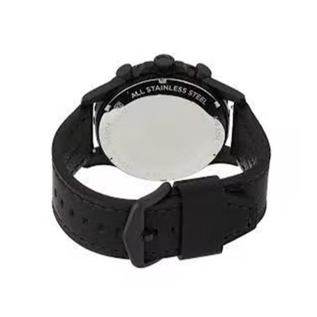  Shop Authentic Fossil Nate Chronograph Black Dial Black Leather Strap Watch for Men - JR1354 - Luxxuri