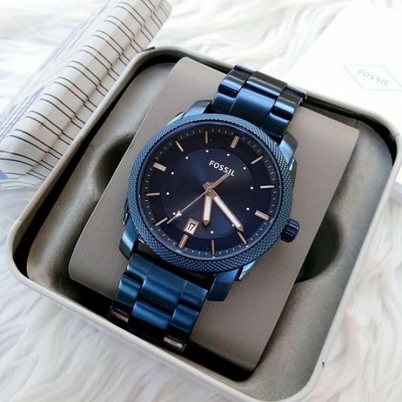  Shop Authentic Fossil Machine Blue Dial Blue Steel Strap Watch for Men - FS5231 - Luxxuri