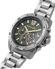  Shop Authentic Michael Kors Brecken Chronograph Green Dial Silver Steel Strap Watch For Men - MK8984 - Luxxuri