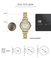  Shop Authentic Emporio Armani Gianni T Bar Analog Crystals Gold Dial Gold Steel Strap Watch For Women - AR11608 - Luxxuri