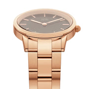  Shop Authentic Daniel Wellington Iconic Link Black Dial Rose Gold Steel Strap Watch For Men - DW00100344 - Luxxuri