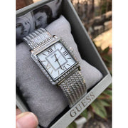  Shop Authentic Guess Highline White Dial Silver Mesh Bracelet Watch For Women - W0826L1 - Luxxuri