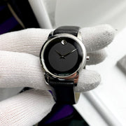  Shop Authentic Movado Museum Classic Black Dial Black Leather Strap Watch For Women - 0606503 - Luxxuri