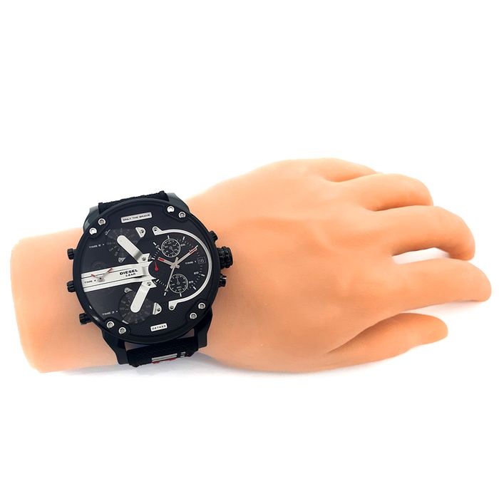  Shop Authentic Diesel Mr. Daddy 2.0 Quartz Black Dial Black Nylon Strap Watch For Men - DZ7433 - Luxxuri