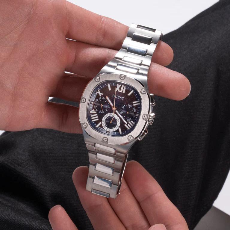  Shop Authentic Guess Headliner Multifunction Blue Dial Silver Steel Strap Watch For Men - GW0572G1 - Luxxuri