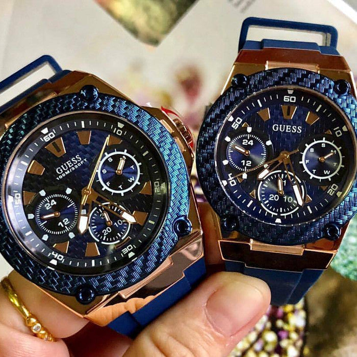  Shop Authentic Guess Zena Blue Dial Blue Silicone Strap Watch For Women - W1094L2 - Luxxuri