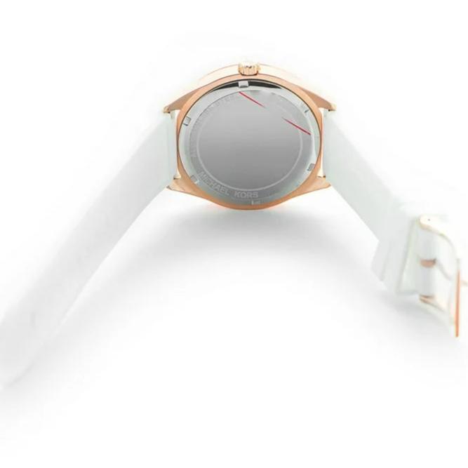  Shop Authentic Michael Kors Oversized Sport Quartz White Dial White Rubber Strap Watch For Women - MK6945 - Luxxuri