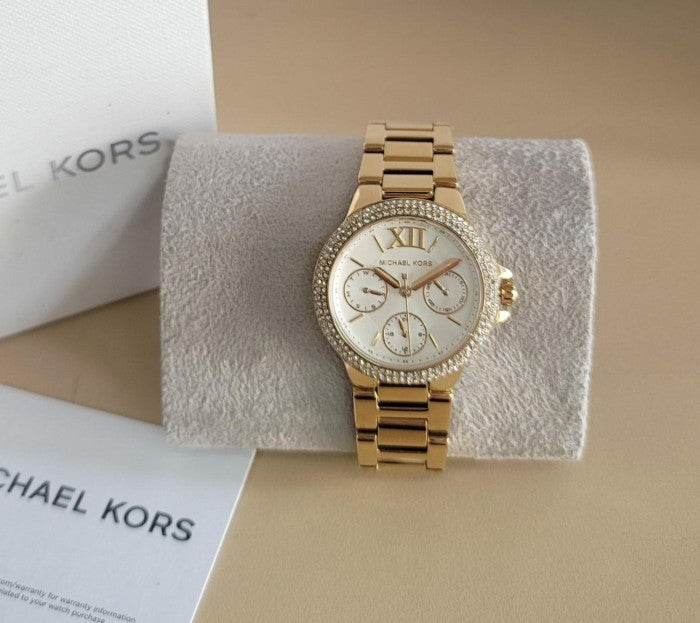  Shop Authentic Michael Kors Mini Camille Chronograph White Dial Rose Gold Steel Strap Watch For Women - MK6844 - Luxxuri