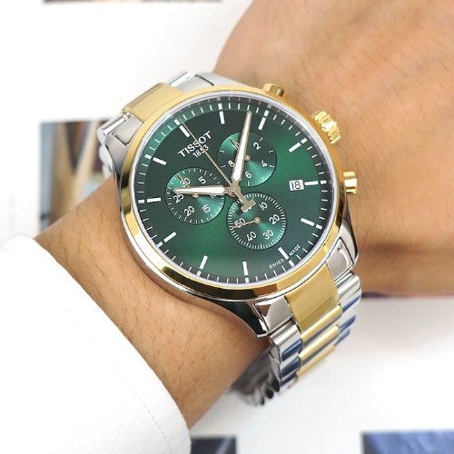  Shop Authentic Tissot T Sport Chrono XL Classic Green Dial Two Tone Steel Strap Watch for Men - T116.617.22.091.00 - Luxxuri