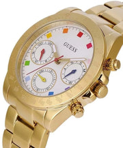  Shop Authentic Guess Exclusive Multi Color White Dial Gold Steel Strap Watch for Women - GW0457L1 - Luxxuri