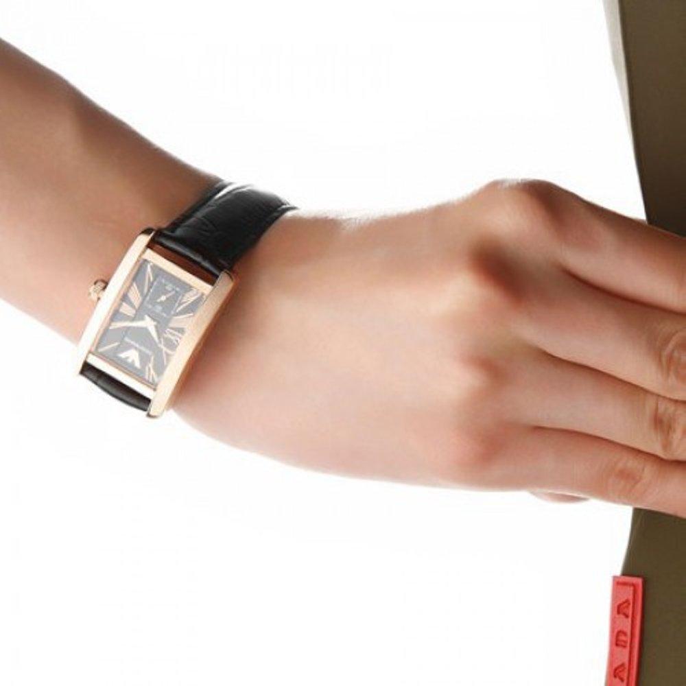  Shop Authentic Emporio Armani Classic Black Dial Black Leather Strap Watch For Women - AR0169 - Luxxuri