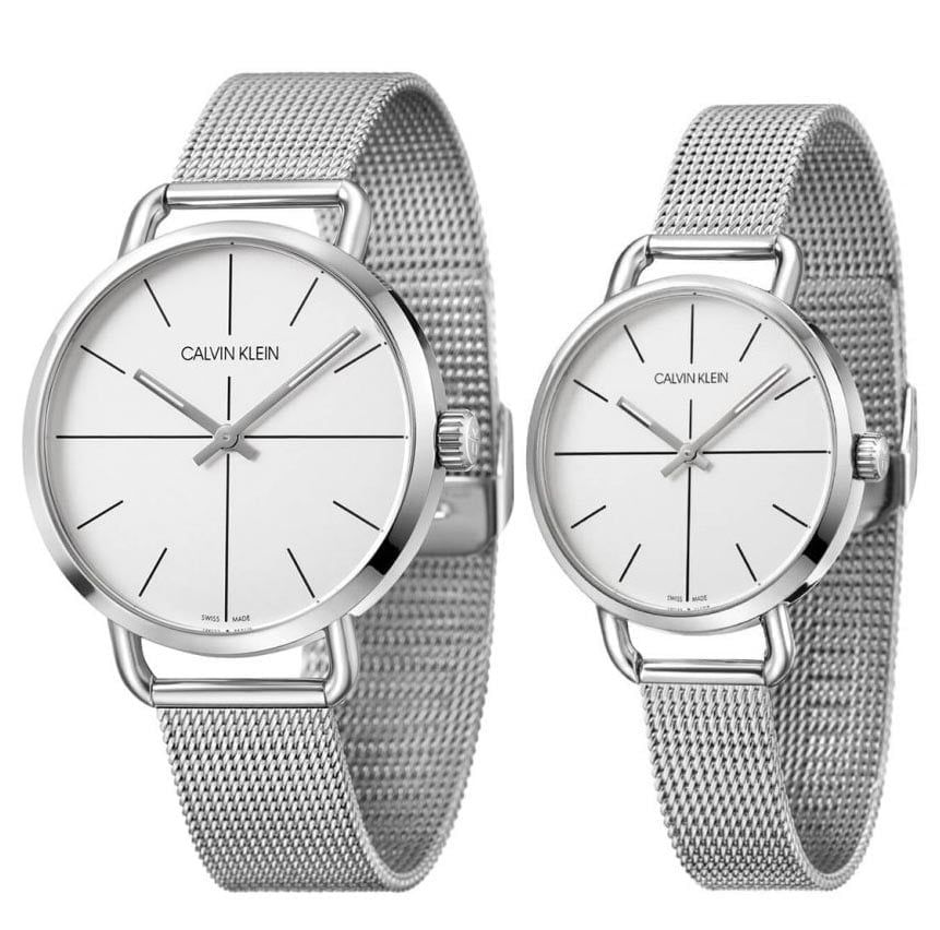  Shop Authentic Calvin Klein Even White Dial Silver Mesh Bracelet Watch for Women - K7B23126 - Luxxuri