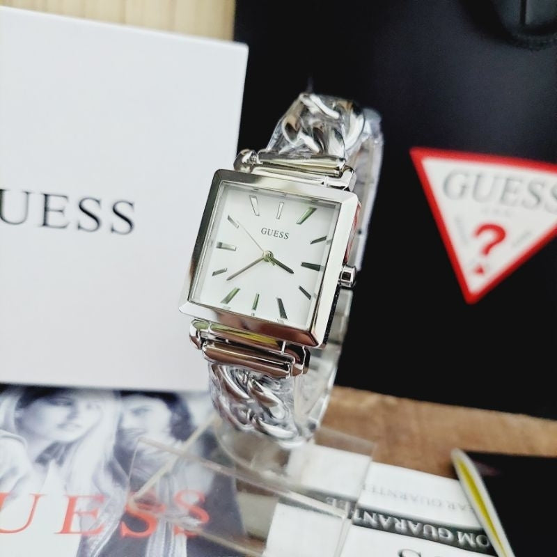  Shop Authentic Guess Vanity Silver Dial Silver Steel Strap Watch for Women - W1029L1 - Luxxuri