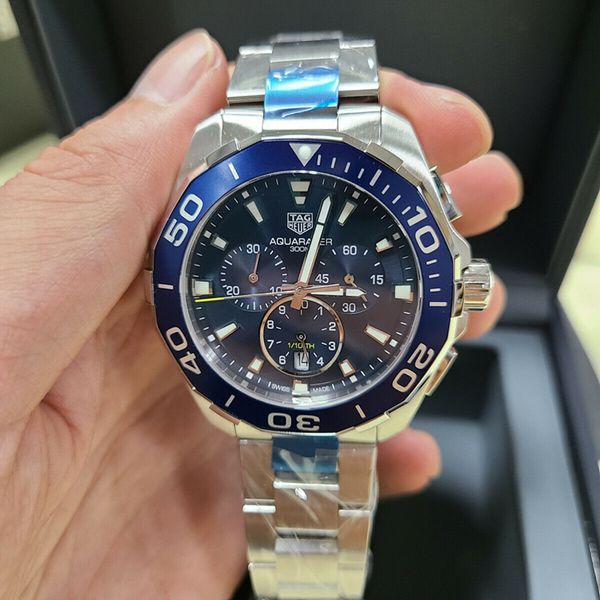 Shop Authentic Tag Heuer Aquaracer Blue Dial SIlver Steel Strap Watch for Men - CAY111B.BA0927 - Luxxuri