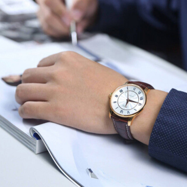  Shop Authentic Mido Baroncelli III Automatic Silver Dial Brown Leather Strap Watch For Women - M7600.2.21.8 - Luxxuri