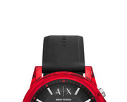  Shop Authentic Armani Exchange Outerbanks Chronograph Black Dial Black Silicone Strap Watch For Men - AX1338 - Luxxuri