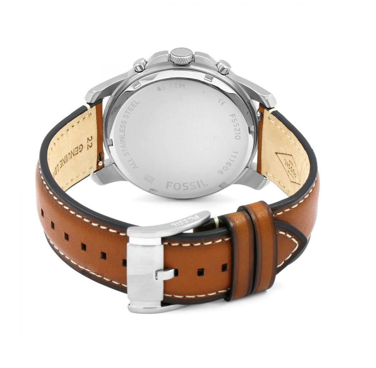 Shop Authentic Fossil Grant Chronograph Blue Dial Brown Leather Strap Watch for Men - FS5210 - Luxxuri