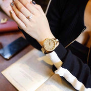  Shop Authentic Michael Kors Slim Runway Crystals Gold Dial Gold Steel Strap Watch for Women - MK3632 - Luxxuri