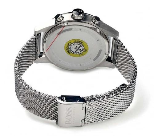  Shop Authentic Hugo Boss Jet Chronograph Grey Dial Silver Mesh Bracelet Watch for Men - 1513440 - Luxxuri
