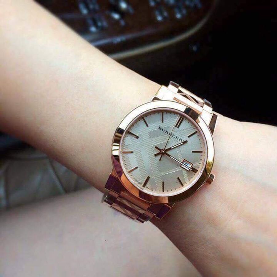  Shop Authentic Burberry The City Rose Gold Dial Rose Gold Steel Strap Watch for Women - BU9039 - Luxxuri