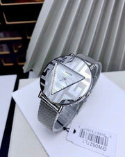  Shop Authentic Guess Iconic Quartz Silver Dial Silver Mesh Bracelet Watch For Women - GW0527L1 - Luxxuri