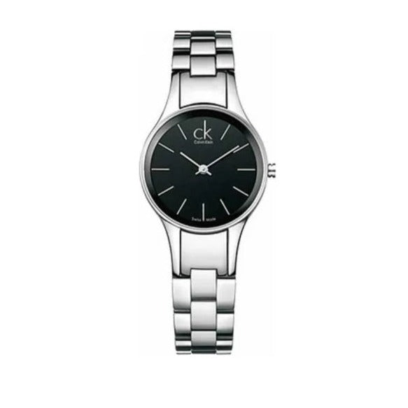  Shop Authentic Calvin Klein Simplicity Black Dial Silver Steel Strap Watch for Women - K4323130 - Luxxuri