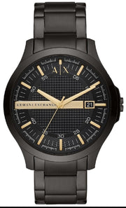  Shop Authentic Armani Exchange Hampton Chronograph Black Dial Black Steel Strap Watch For Men - AX2150 - Luxxuri