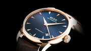  Shop Authentic Mido Baroncelli III Automatic Blue Dial Brown Leather Strap Watch For Men - M8600.3.15.8 - Luxxuri