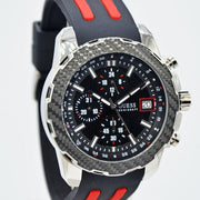  Shop Authentic Guess Octane Chronograph Black Dial Two Tone Silicone Strap Watch For Men - W1047G1 - Luxxuri