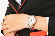  Shop Authentic Bulova Crystal Collection Silver Dial Two Tone Steel Strap Watch for Women - 98N100 - Luxxuri