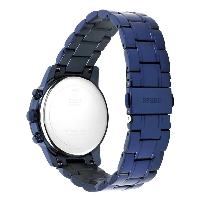  Shop Authentic Guess Chronograph Multifunction Blue Dial Blue Steel Strap Watch For Women - W0330L6 - Luxxuri